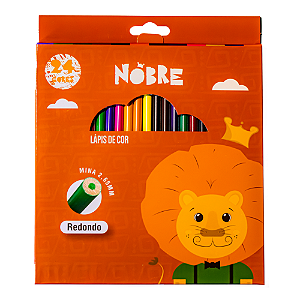 Lapis de Cor 24 Cores Nobre Grande Redondo