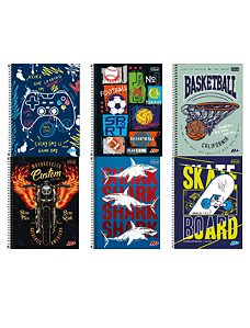 Caderno Universitário 1 Matéria D+ Masculino 96 Folhas Tilibra Sortido