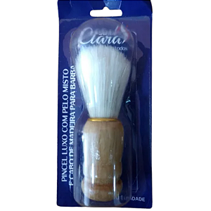 Pincel com pelo misto e cabo de madeira para barba Santa Clara