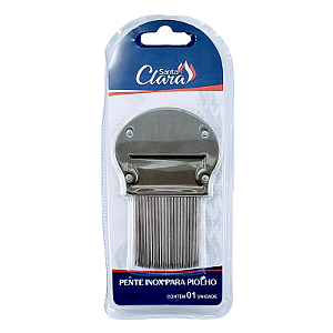 Pente Inox para Piolho Santa Clara
