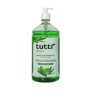 Loção Adstringente Pré-depilação Tutti Depil Aloe Vera e Hortelã 1L