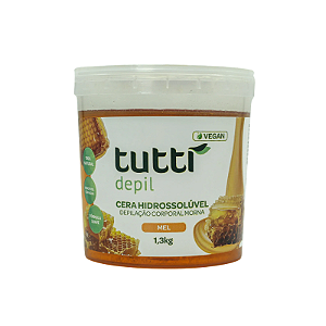 Cera Hidrossolúvel Morna Tutti Depil Mel 1,3kg