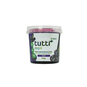 Cera Hidrossolúvel Morna Tutti Depil Açaí 300g