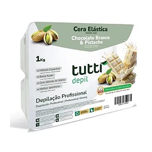 Cera depilatória Tutti Depil Cera Elástica Chocolate Branco & Pistache 1kg