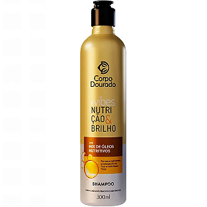 Shampoo Mix de Óleos Nutritivos Corpo Dourado Vibes Nutrição & Brilho 300ml
