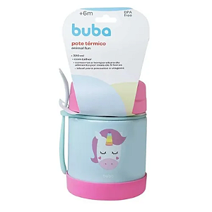 Pote Térmico 320ml Com Talher Animal Fun Unicornio Buba