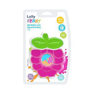 Mordedor com Água Frutinhas Uva Nenny Lolly Kinddy