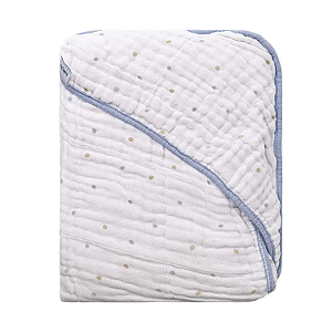 Toalha Soft de Banho com Capuz Baby Joy Temas Poás Azul Incomfral Ref:76104-616