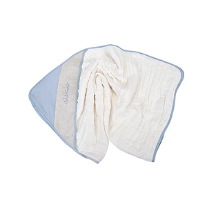 Toalha Soft Loupiot Nature Azul Algodão 85cm x 85cm Minasrey Ref:5311 40-ABB