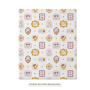 Jogo de Lençol Americano Bublim Baby Malha Floral com 3 Peças Incomfral Ref:34009-076