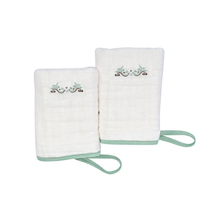 Pano de Boca Soft Loupiot Nature Algodão 20cm x 40cm com Prendedor Contém 2 unidades Minasrey Ref:5309 60-VER