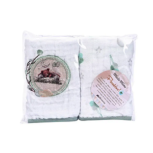 Pano de Boca Soft Muito Mimo Algodão 40cm x 20cm Contém 2 unidades Minasrey Ref:5345 60-NEU
