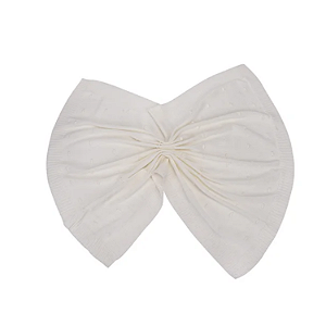 Manta Tricot Branca Loupiot Acrílico 85cm x 85cm Minasrey Ref:5319 68-BRA