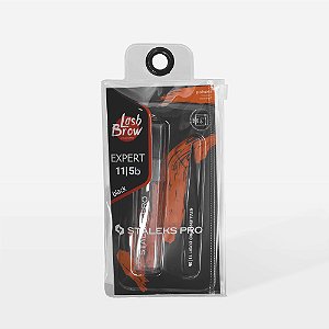 Pinça de Sobrancelha Staleks Pro - TE-11/5b - Preta - Série Expert - Ponta Fina