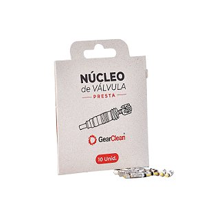Válvulas Presta GearClean – Kit com 10 unidades