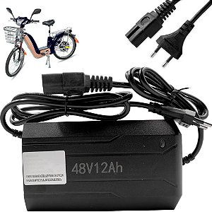 Carregador P/ Bateria Bicicleta Sousa/ Eco Elétrica 48v 12ah