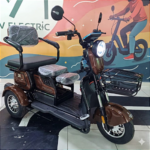 Triciclo Eletrico. Zig Eletrica Mobile 650w 48v COR:MARROM
