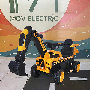 Carrinho Elétrico Infantil Trator Escavadeira Terra X1 6V USB LED