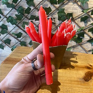 Vela Palito Vermelha - 18cm