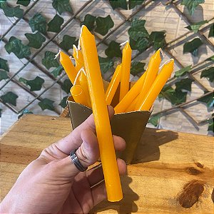 Vela Palito Laranja - 18cm