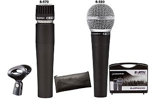 Pack com 2 Microfones S-2PM Waldman S-570 e S-580