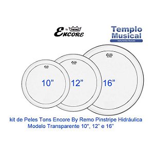 Kit Peles 10 12 16 Encore By Remo Pinstripe Hidraulica
