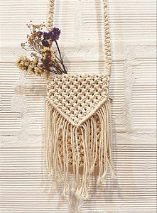Bolsa crouché em algodão cru