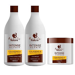 Kit Intense Repair Reposição de Colágeno 3 Passos Beauty Nature