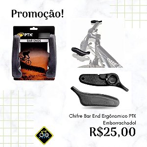 Chifre Bar End Ergônomico Emborrachado Ptk Guidao Bike