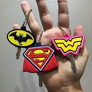 Capa de Chave Personalizado / DC Comics / Mulher Maravilha, Super Homem e Batman