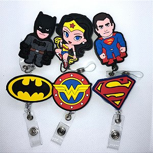 Porta Crachá Retrátil - Liga da Justiça - 1 unidade