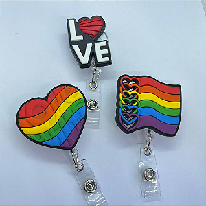 Porta Crachá Retrátil Personalizado / LGBT LGBTQIA+ / O Amor Vence