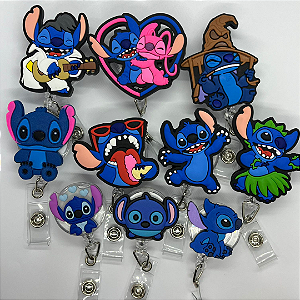 Porta Crachá Retrátil - Stitch Disney
