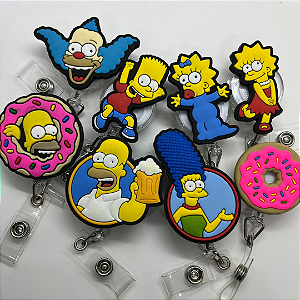 Porta Crachá Retrátil - Os Simpsons - 1 unidade