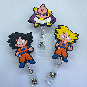 Porta Crachá Retrátil Personalizado - Anime - Dragon Ball - Goku