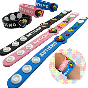 Pulseira em Silicone Infantil para Identificação Autismo
