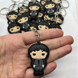 Chaveiro Emborrachado Wandinha Família Addams - 1 unidade