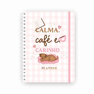 Planner Permanente Capa Dura Não Datado - Calma Café e Carinho