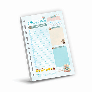 Refil para Caderno Colegial Argolado Hábitos Diários Momento Merecido