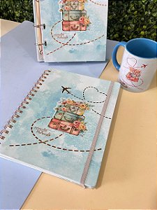 Kit Caderno + Planner Argolado + Caneca - Momento Merecido