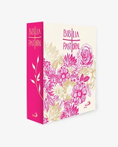 Bíblia Pastoral - Bolso - Floral Rosa e Azul