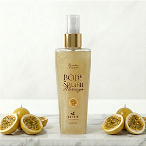Body Splash Iluminador Maracujá Brilho Discreto Cítrico Frutal 100ml SALVYA