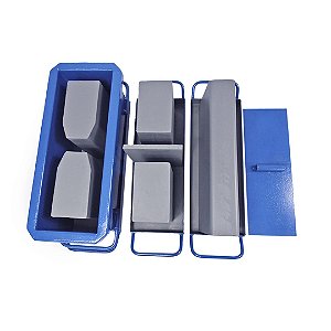 Kit Forma Para Bloco Meio Bloco Canaleta Sem Fundo 14x19x39cm Estrutural