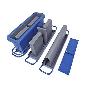 KIT FORMA MANUAL PARA BLOCO, CANALETA E MEIOS BLOCOS DE 10 (09X19X39)CM
