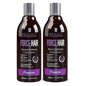 Kit Shampoo e Máscara Crescimento Capilar Force Hair Prohal