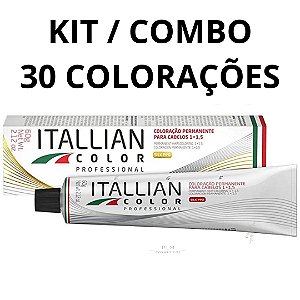KIT/COMBO DE 30 COLORAÇÕES ITALLIAN COLLOR 60G