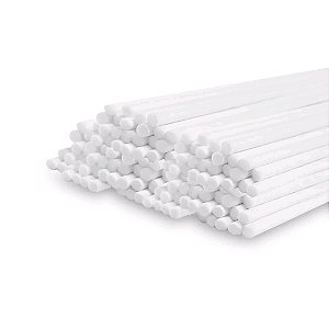 05 Varetas De Fibra De Algodão 25cm Aromatizado Cor Branca