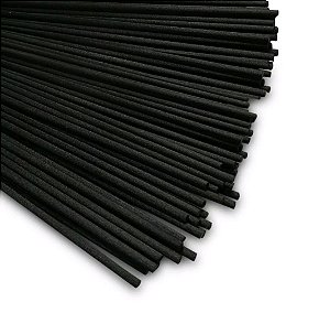 05 Varetas De Fibra De Algodão 25cm Aromatizado Cor Preta