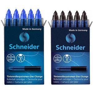 Carga Refil para Caneta Roller Schneider One Change Com 5 Cartuchos