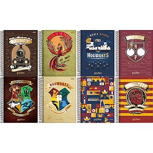 Caderno Espiral Capa Dura Universitário 10 Matérias (200 Folhas) ou 1 Matéria (96 Folhas) Jandaia Harry Potter